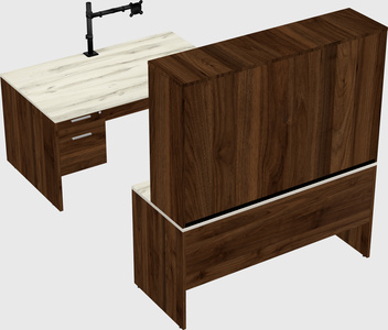 U-shaped desk