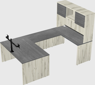 U-shaped desk