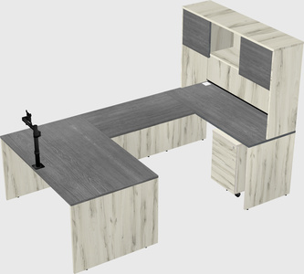 U-shaped desk