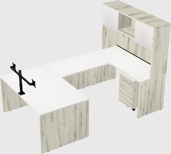 U-shaped desk