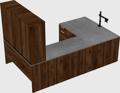 U-shaped desk