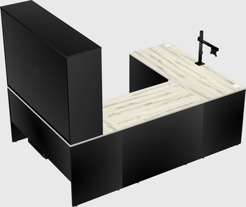 U-shaped desk