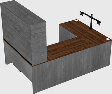 U-shaped desk