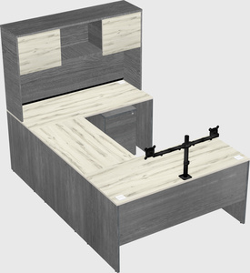 U-shaped desk