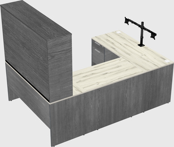 U-shaped desk