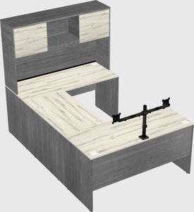 U-shaped desk