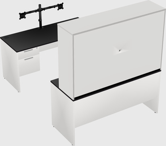 U-shaped desk