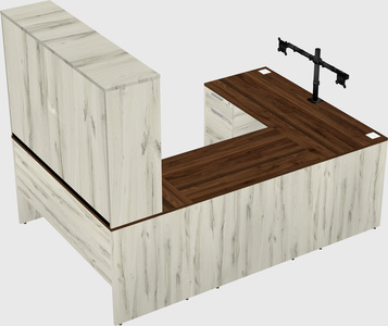 U-shaped desk