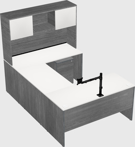 U-shaped desk