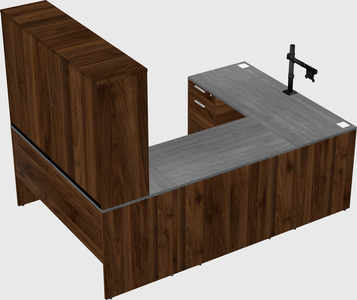 U-shaped desk
