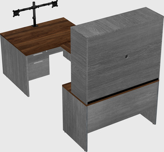 U-shaped desk