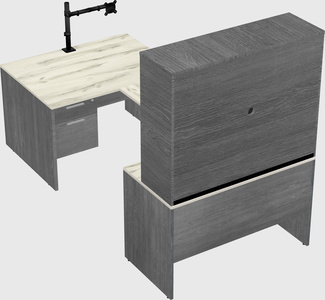 U-shaped desk
