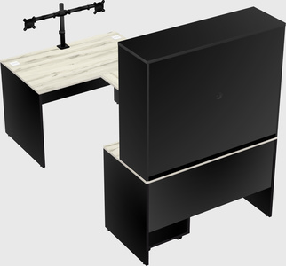 U-shaped desk