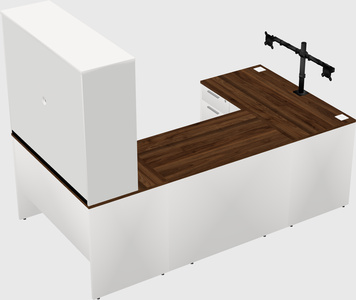 U-shaped desk