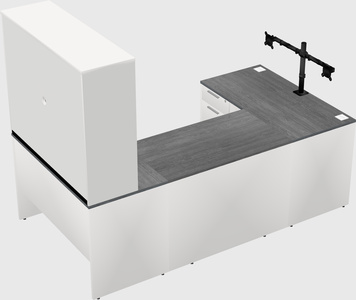 U-shaped desk