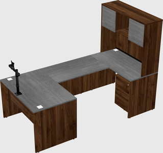 U-shaped desk