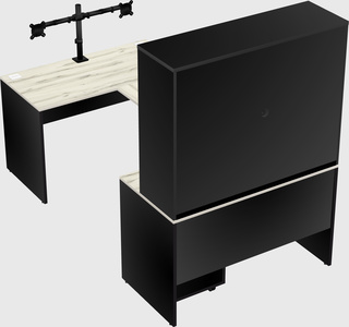 U-shaped desk
