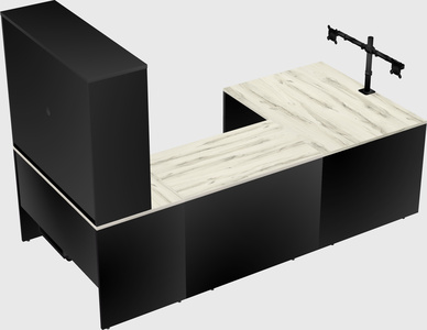 U-shaped desk