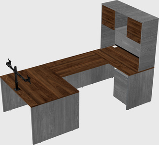U-shaped desk