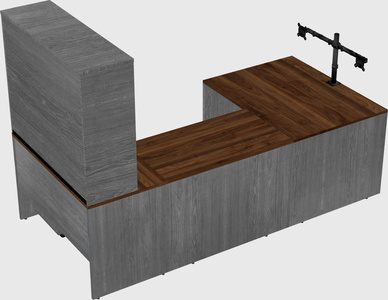 U-shaped desk