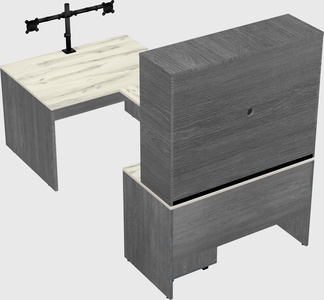 U-shaped desk