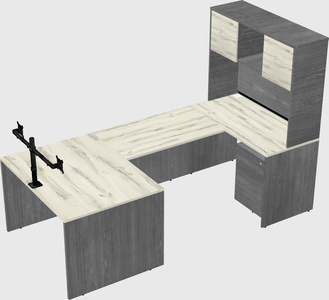 U-shaped desk