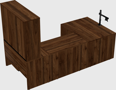 U-shaped desk