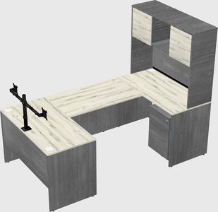 U-shaped desk