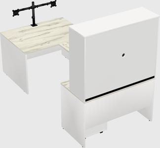 U-shaped desk