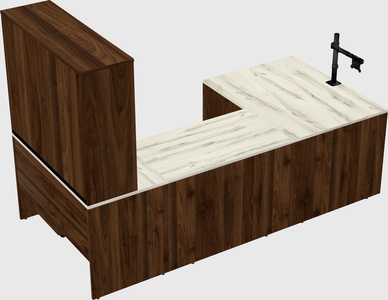 U-shaped desk