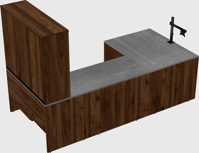 U-shaped desk