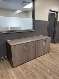 Parallel desk with credenza