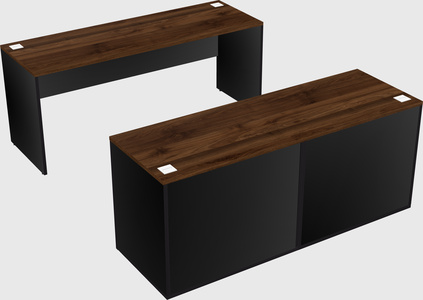 Parallel desk with credenza