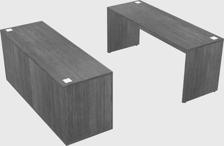 Parallel desk with credenza