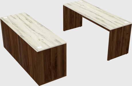 Parallel desk with credenza