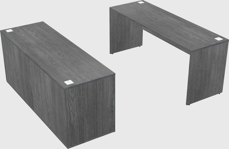 Parallel desk with credenza