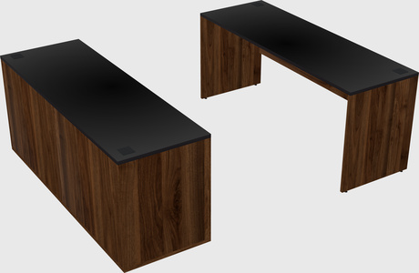 Parallel desk with credenza