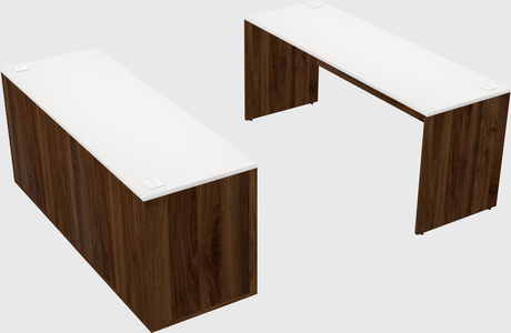 Parallel desk with credenza