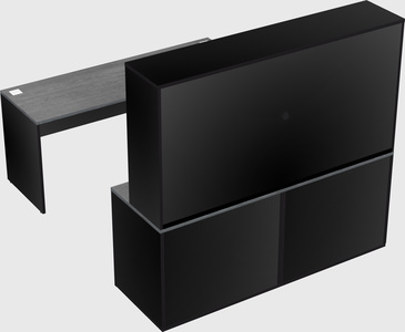 Parallel desk with credenza
