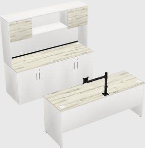 Parallel desk with credenza