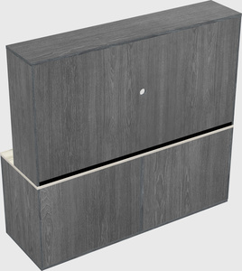 Lateral storage combo credenza