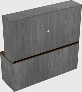Lateral storage combo credenza