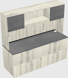 Lateral file cabinet credenza