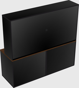 Lateral storage combo credenza
