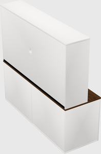 Lateral storage combo credenza