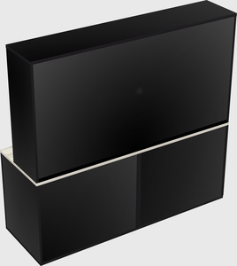 Lateral storage combo credenza