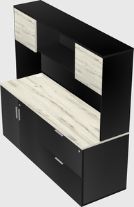 Lateral storage combo credenza