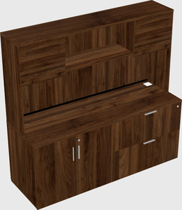 Lateral storage combo credenza