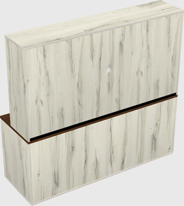Lateral storage combo credenza
