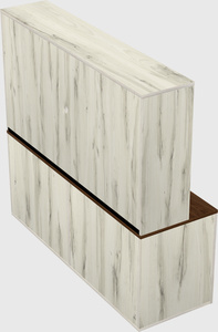 Lateral storage combo credenza